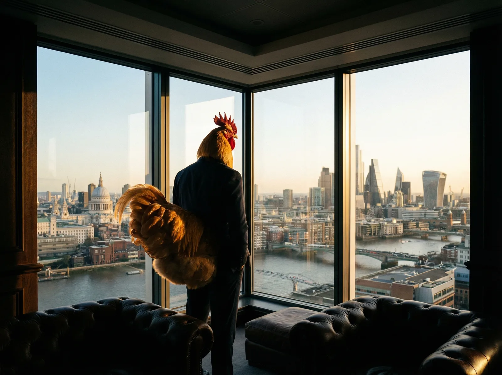 Every corner office is a kind of island. He has learned to enjoy the view.