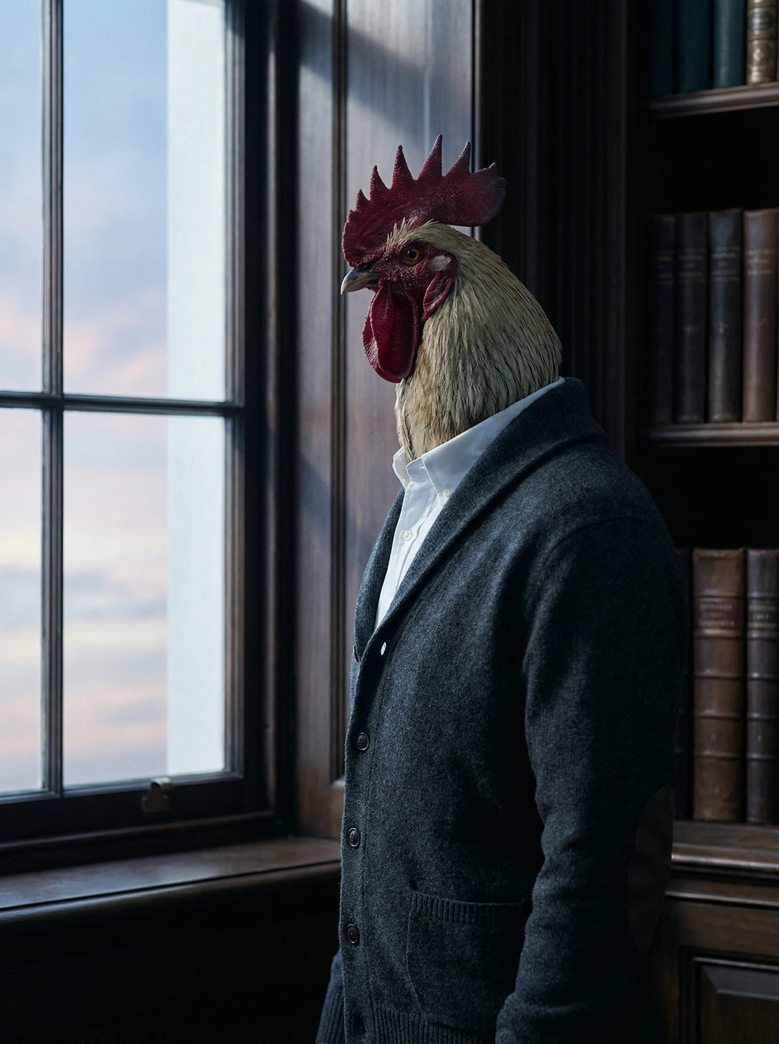 The cardigan was a gift. The solitude was a choice.