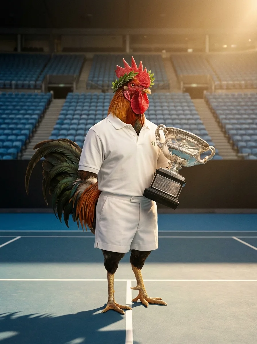 The trophy caught the Melbourne light. He was already elsewhere.