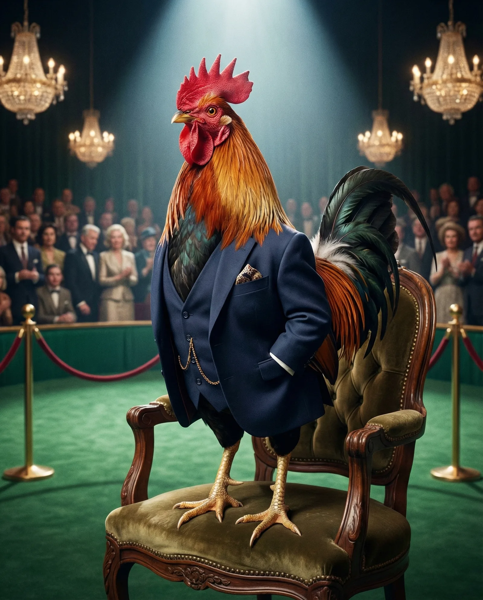 Ringside, the collar adjusted for no one's benefit but his own